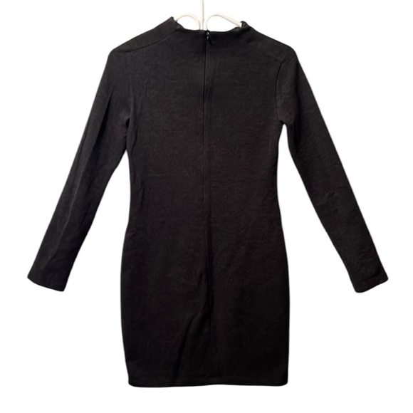 Zara W&B Knit Sweater Mini Dress Dark Gray Long Sleeve Size 28 Small/Medium - Picture 4 of 6